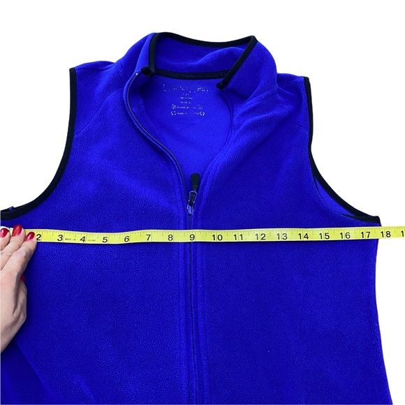 Calvin Klein Purple fleece Cute Warm vest zipped sleeveless jacket women Small - Picture 7 of 9